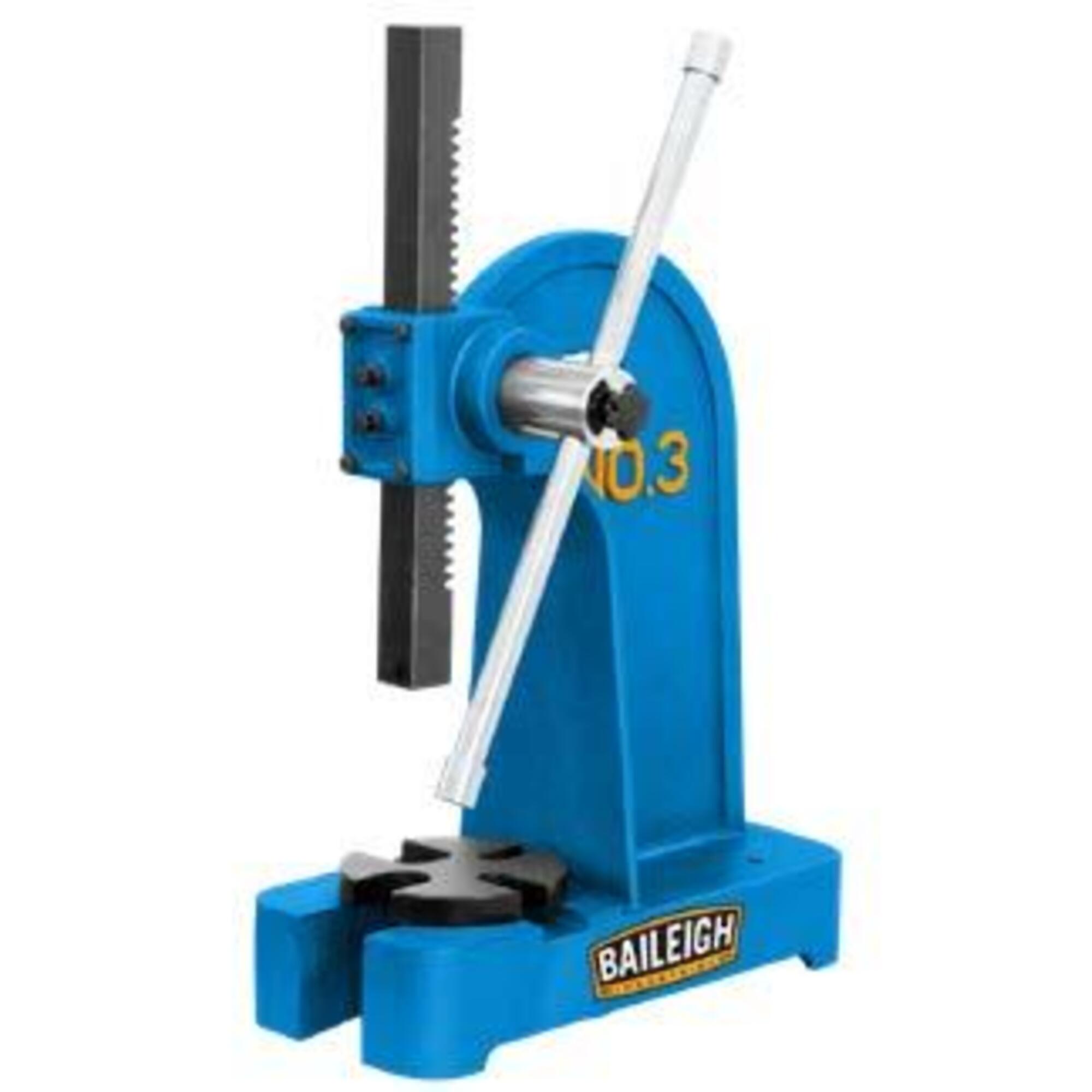 Baileigh, Arbor Press, Continuous Force 0 Tons, Anvil Diameter 1 in, Arbor Press Height 3 in, Model# AP-0-1/2